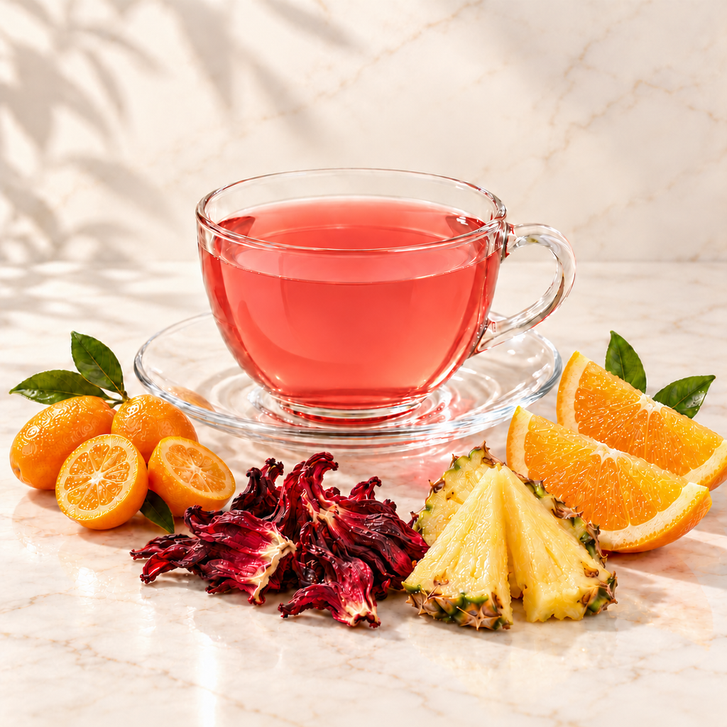 Infusión Flor de Jamaica, Piña y Naranja
