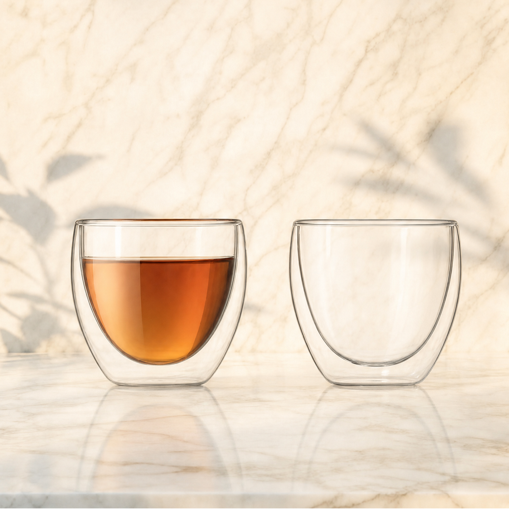 2 Tazas de Té Doble Pared (250ml)